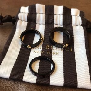 Henri Bendel brown stack rings size 7